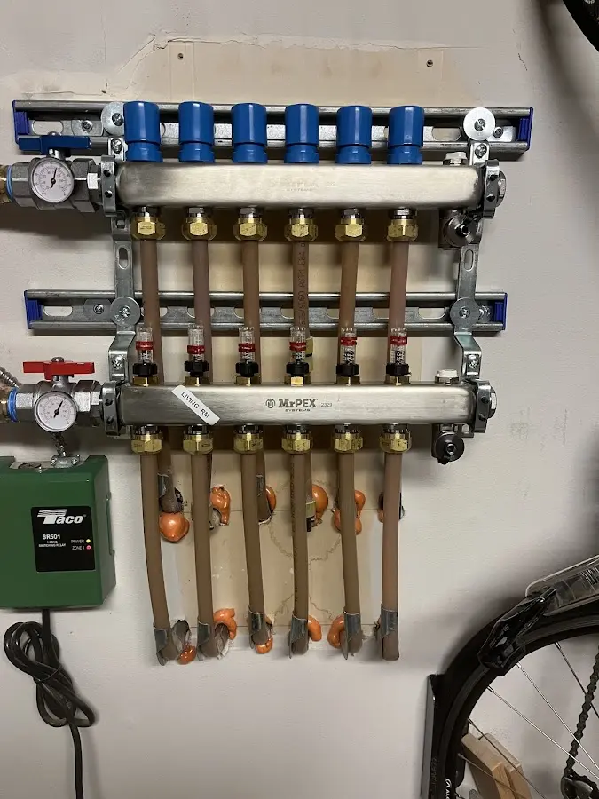 Plumber performing Gas Leak Detection at a residential property in Bloomsburg